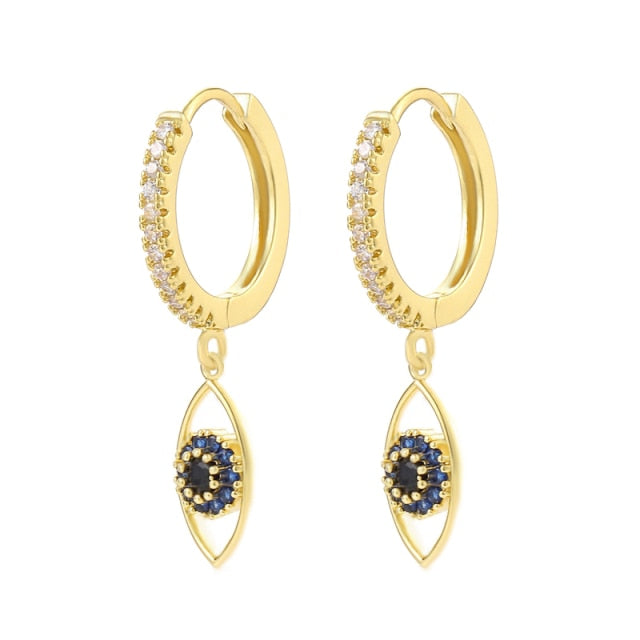Evil Eye Drop Earrings