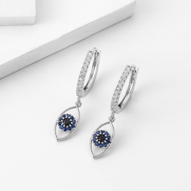 Evil Eye Drop Earrings