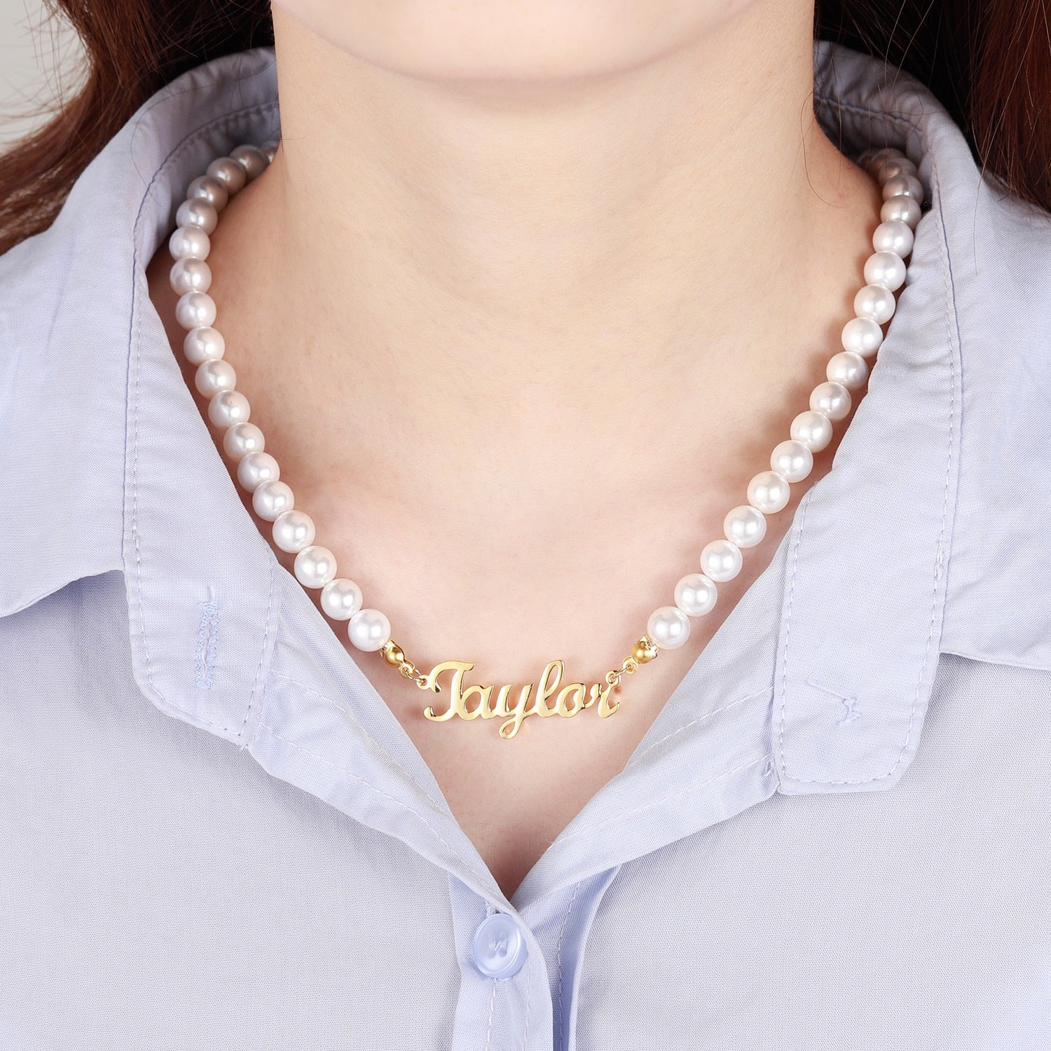 Personalized Pearl Necklace