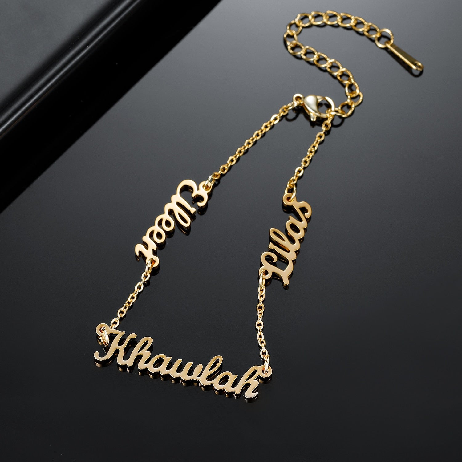 Personalized Three Name Bracelet