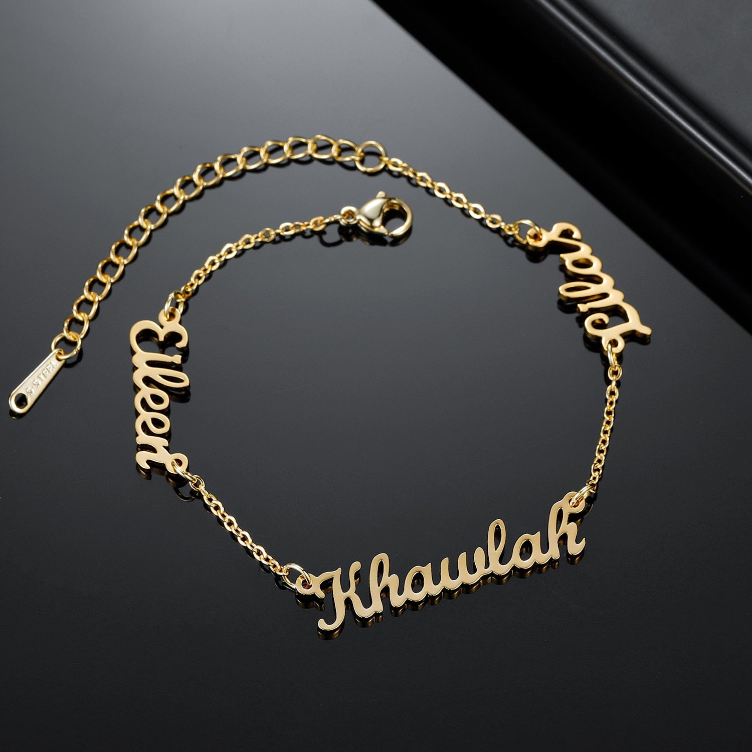 Personalized Three Name Bracelet