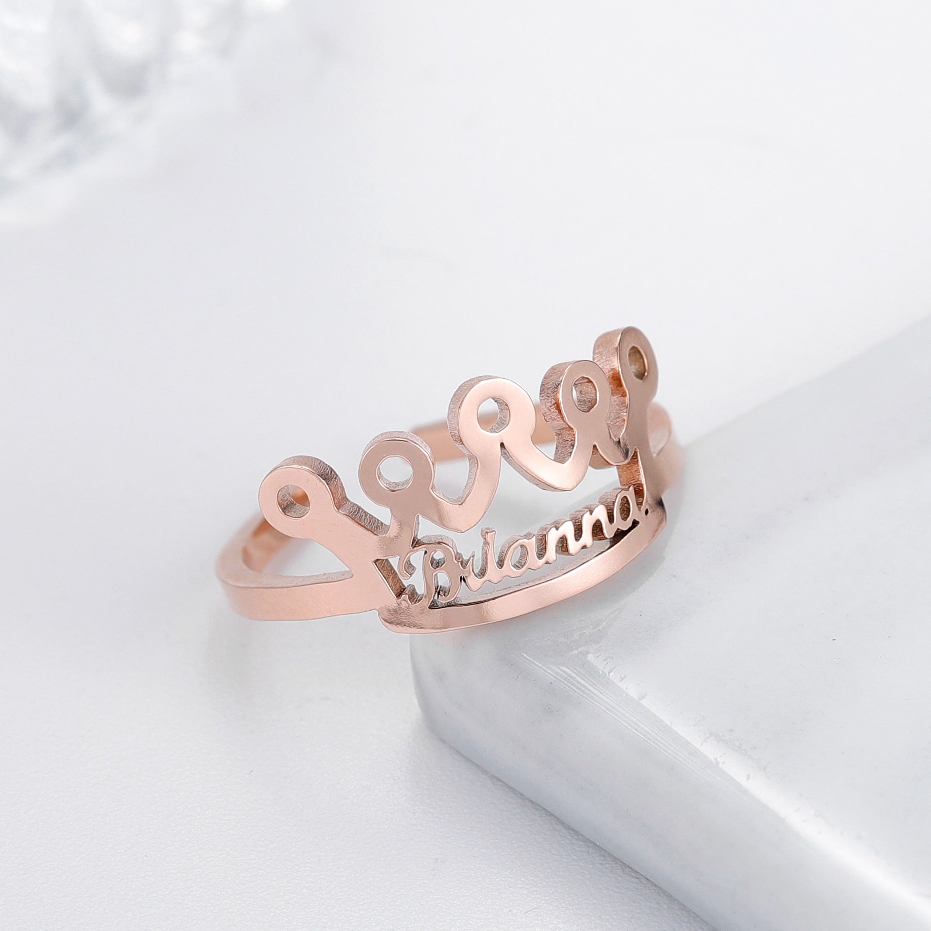 Personalized Crown Ring