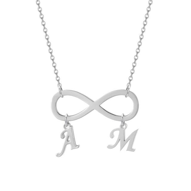 Personalized Initial Infinity Necklace