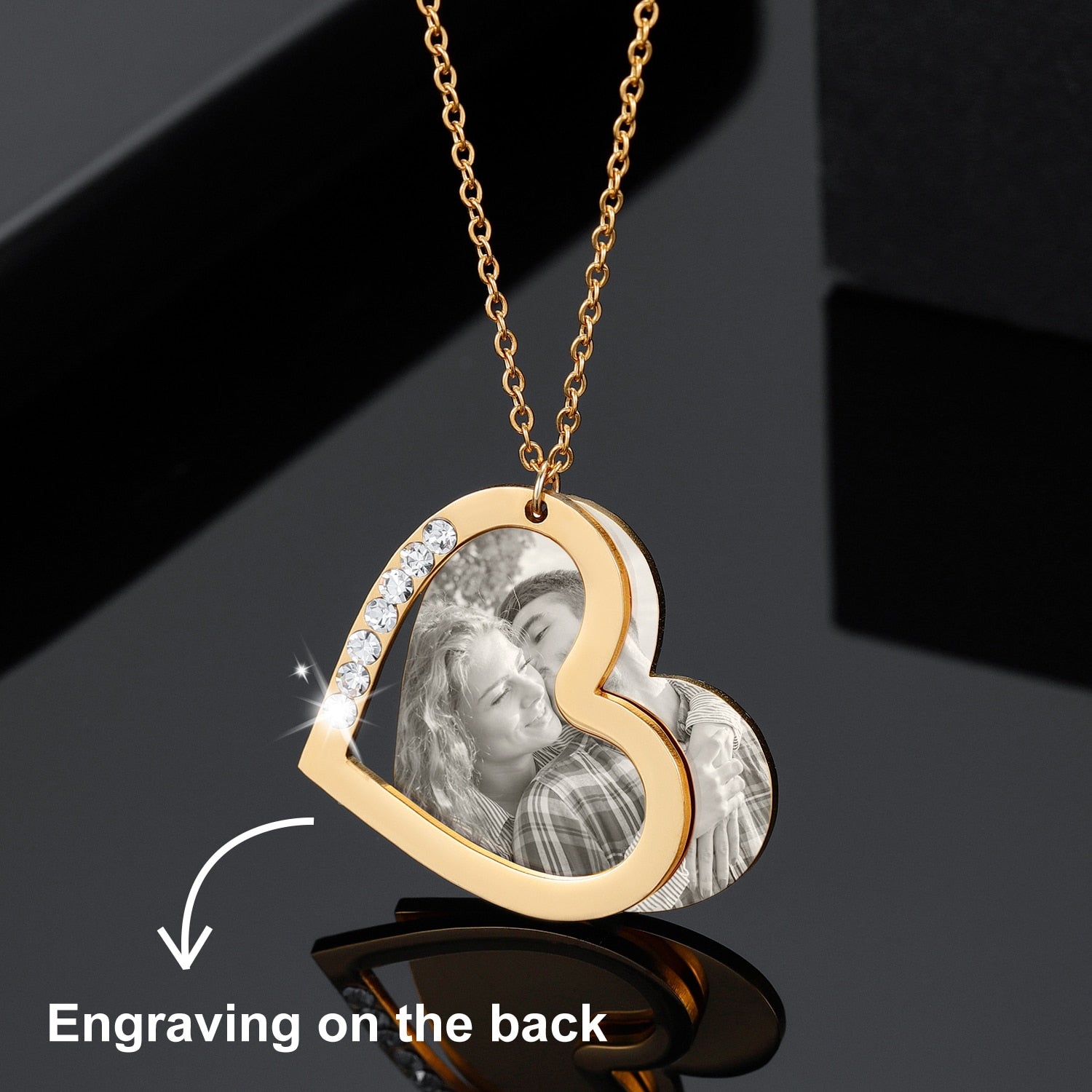 Personalized Heart Photo Necklace