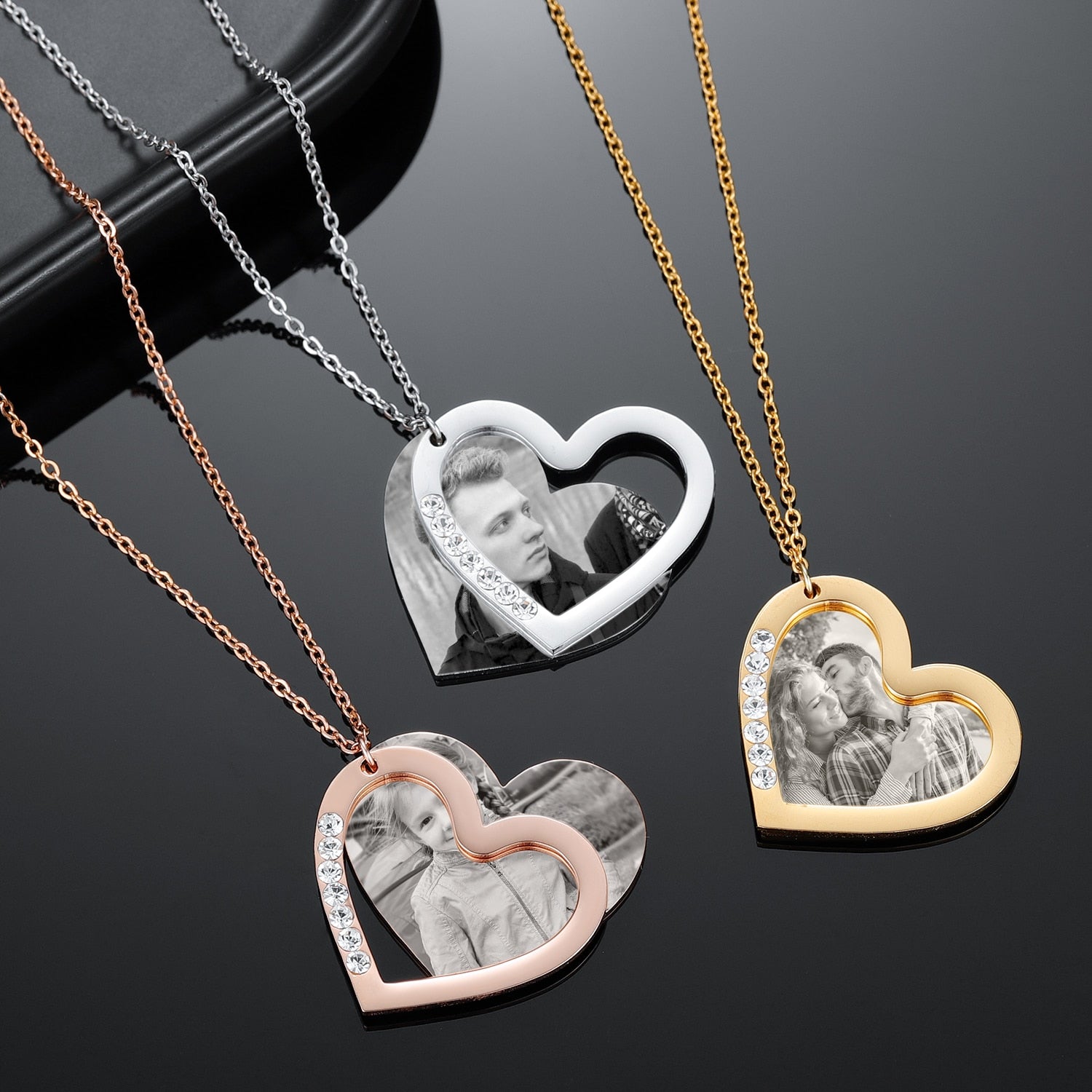 Personalized Heart Photo Necklace