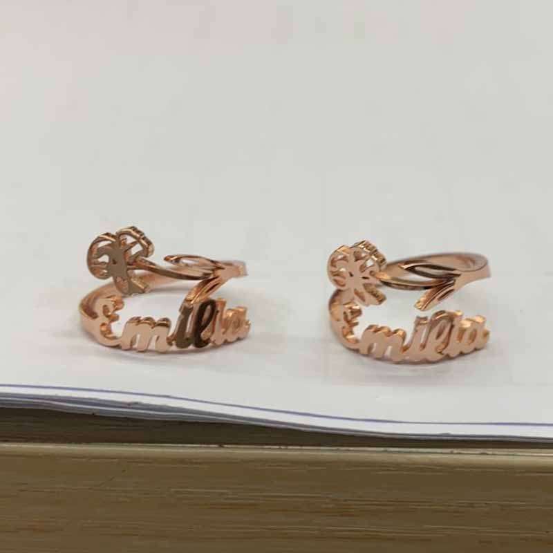 Personalized Flower Ring