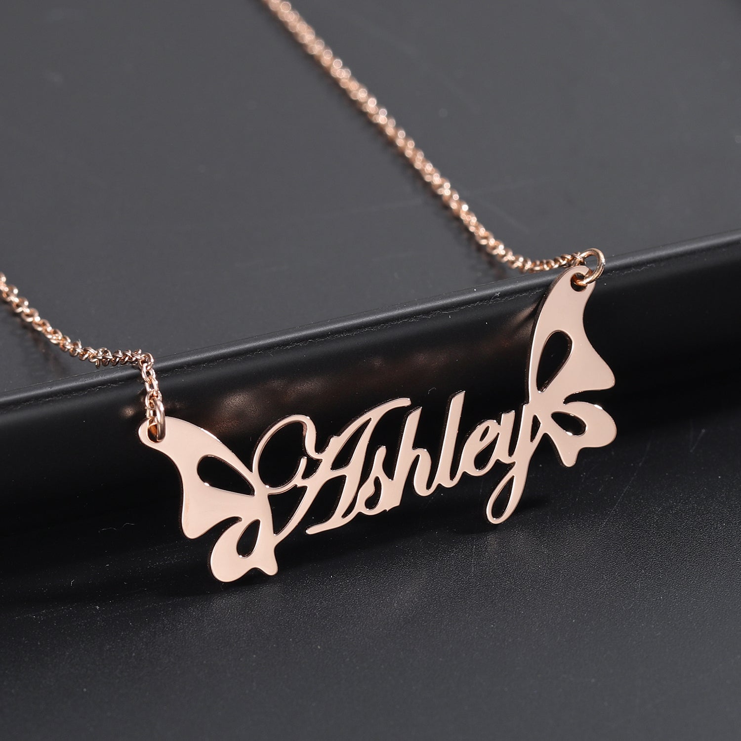 Personalized Butterfly Classic Name Necklace