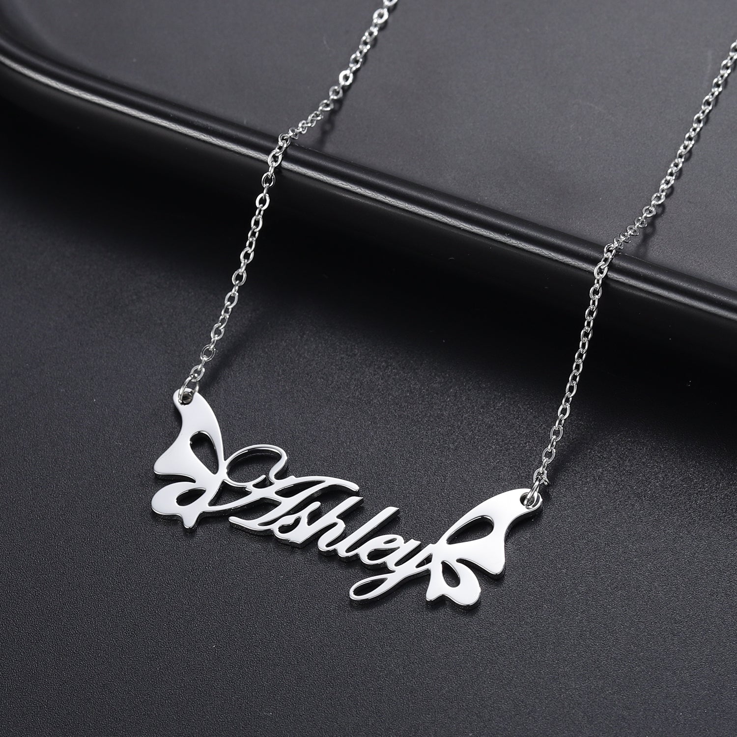 Personalized Butterfly Classic Name Necklace
