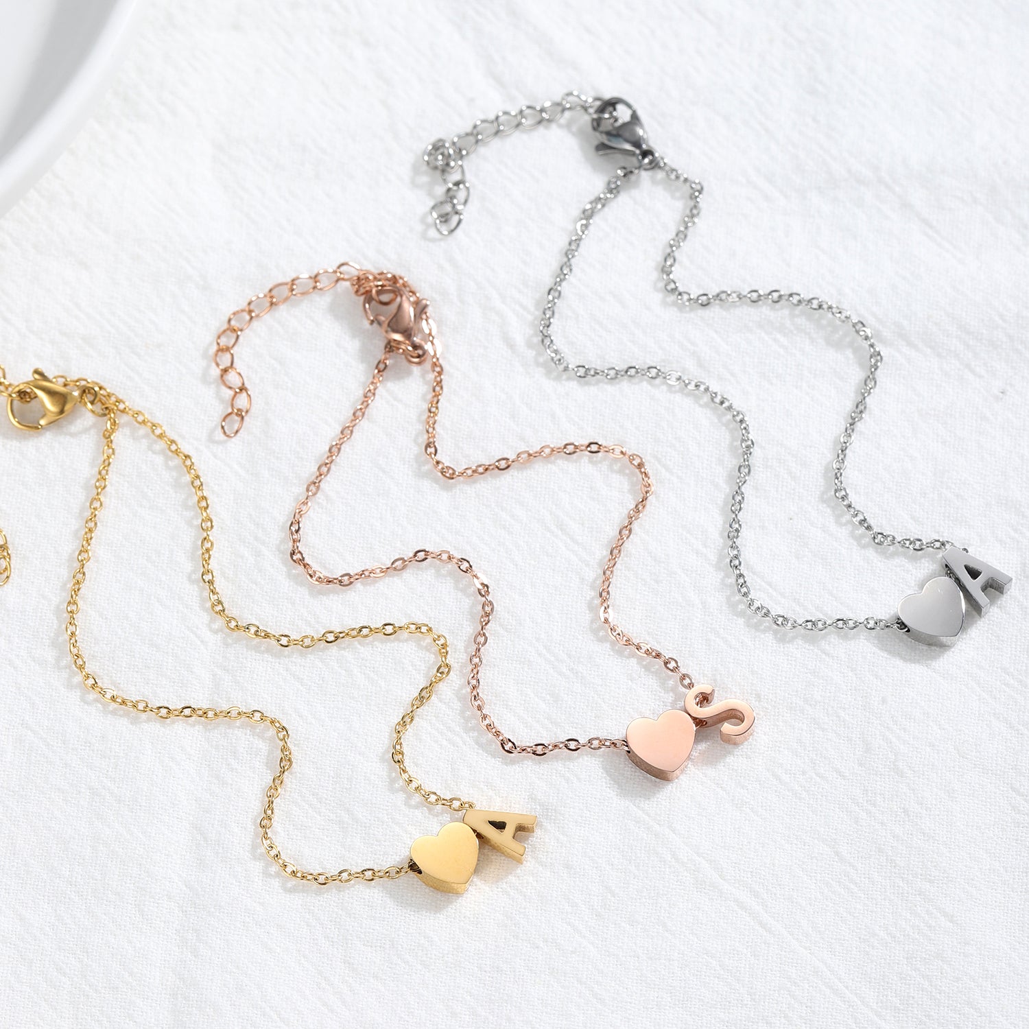 Heart Letter Anklet Bracelet