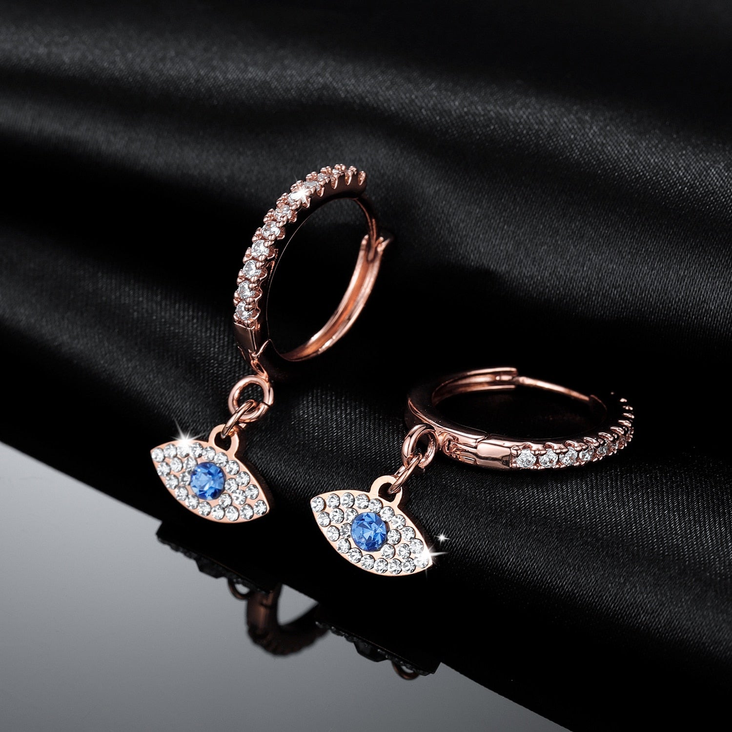 Eye Earrings Stud With Stone Earrings