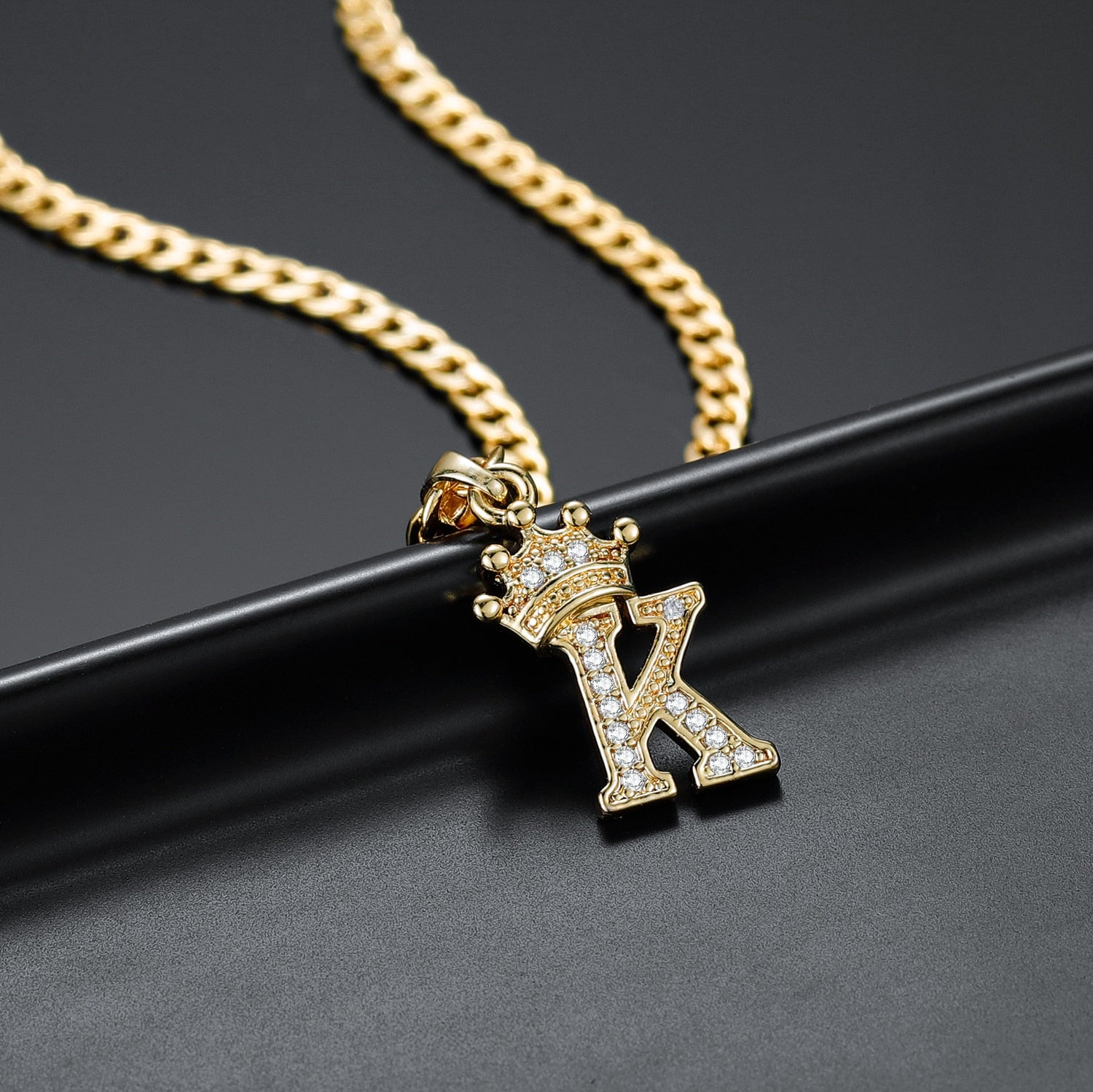 Initial Crown Necklace