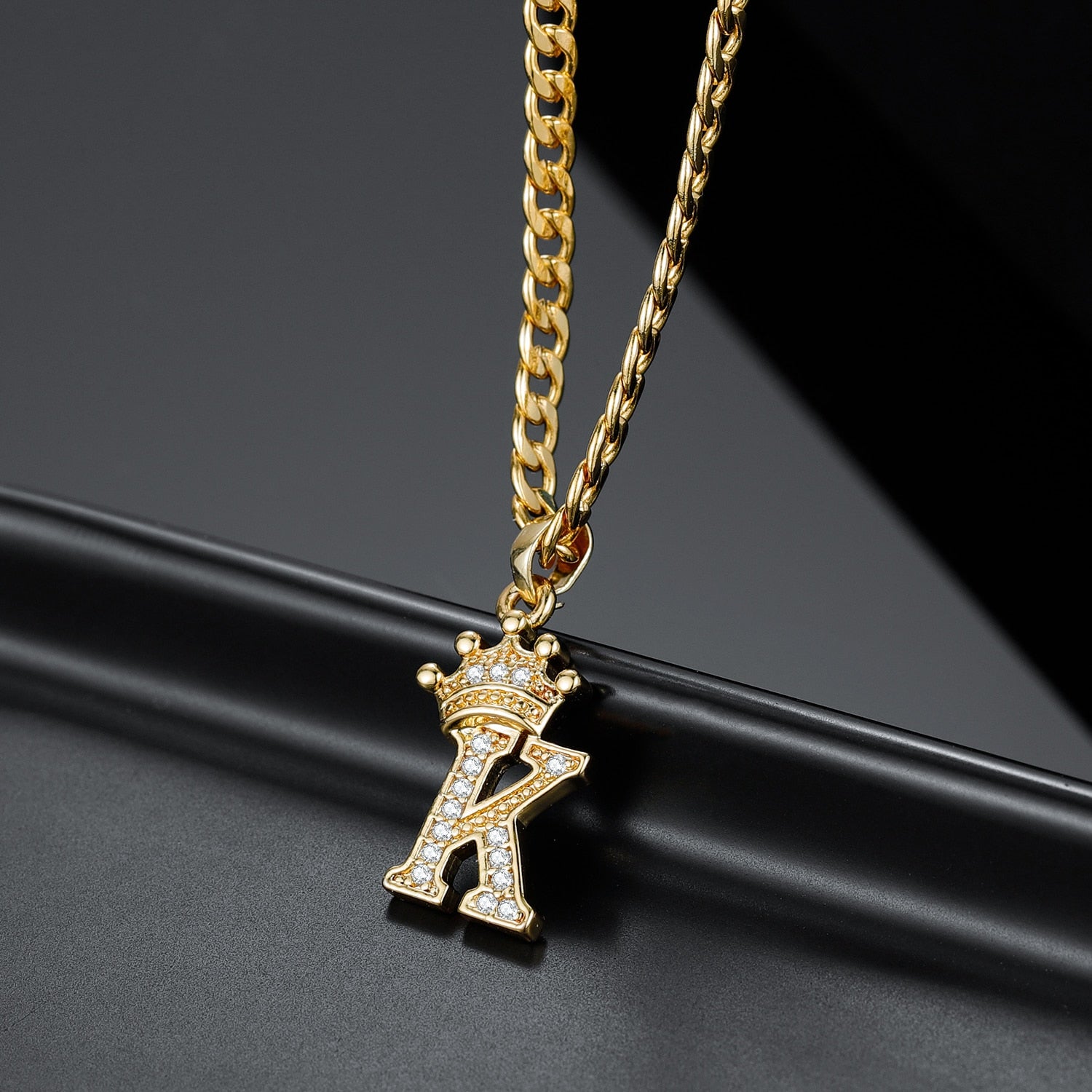 Initial Crown Necklace