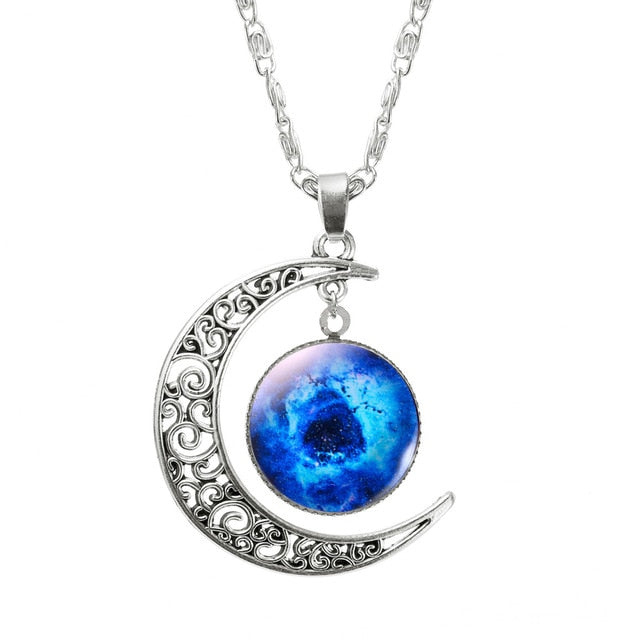 Glass Galaxy Pendant Necklace Jewelry - Limitless Jewellery