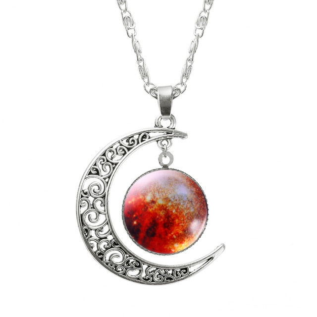 Glass Galaxy Pendant Necklace Jewelry - Limitless Jewellery