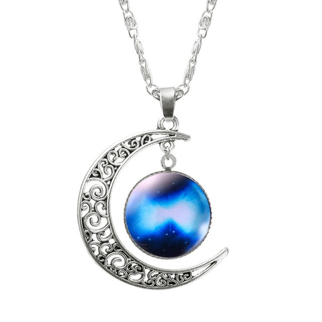 Glass Galaxy Pendant Necklace Jewelry - Limitless Jewellery