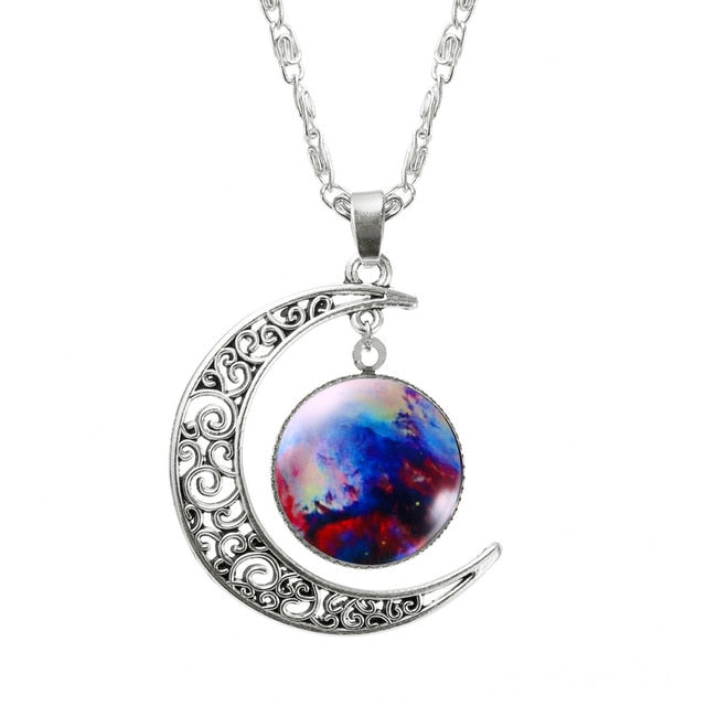 Glass Galaxy Pendant Necklace Jewelry - Limitless Jewellery