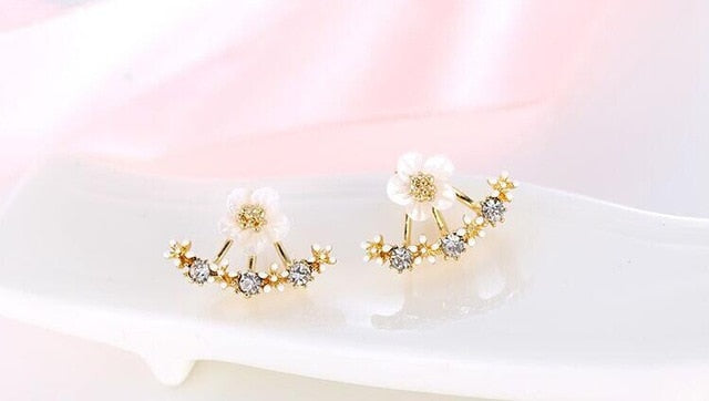 Cute Cherry Blossoms Flower Stud Earrings - Limitless Jewellery
