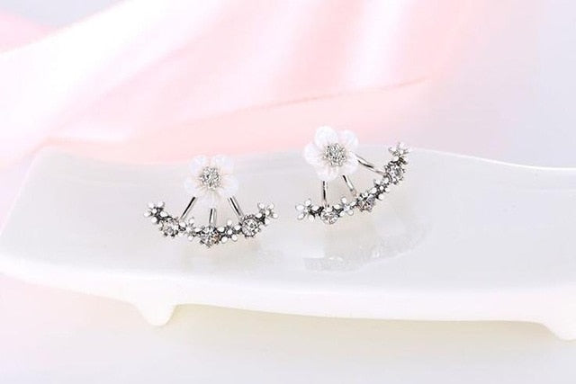 Cute Cherry Blossoms Flower Stud Earrings - Limitless Jewellery
