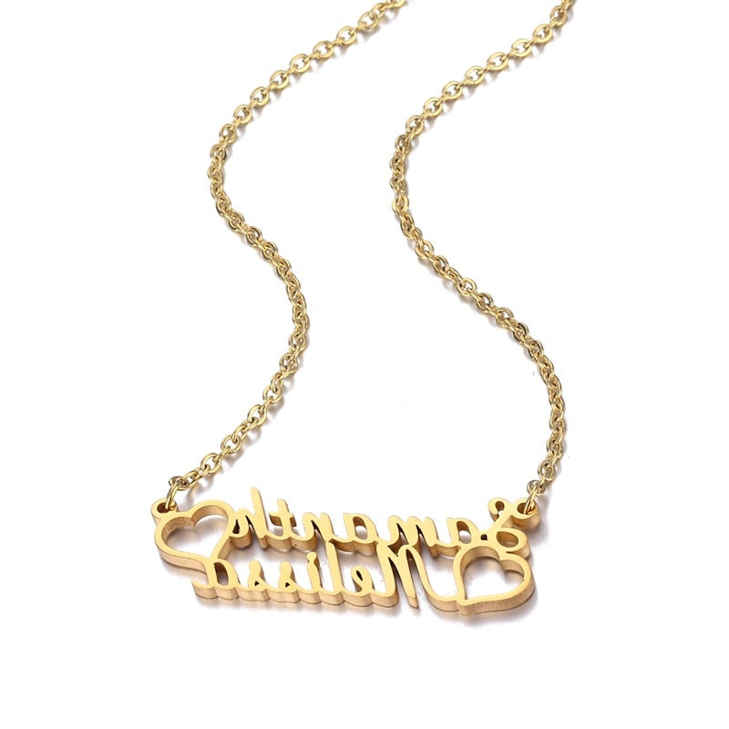 Personalized Cursive Heart Necklace - Limitless Jewellery