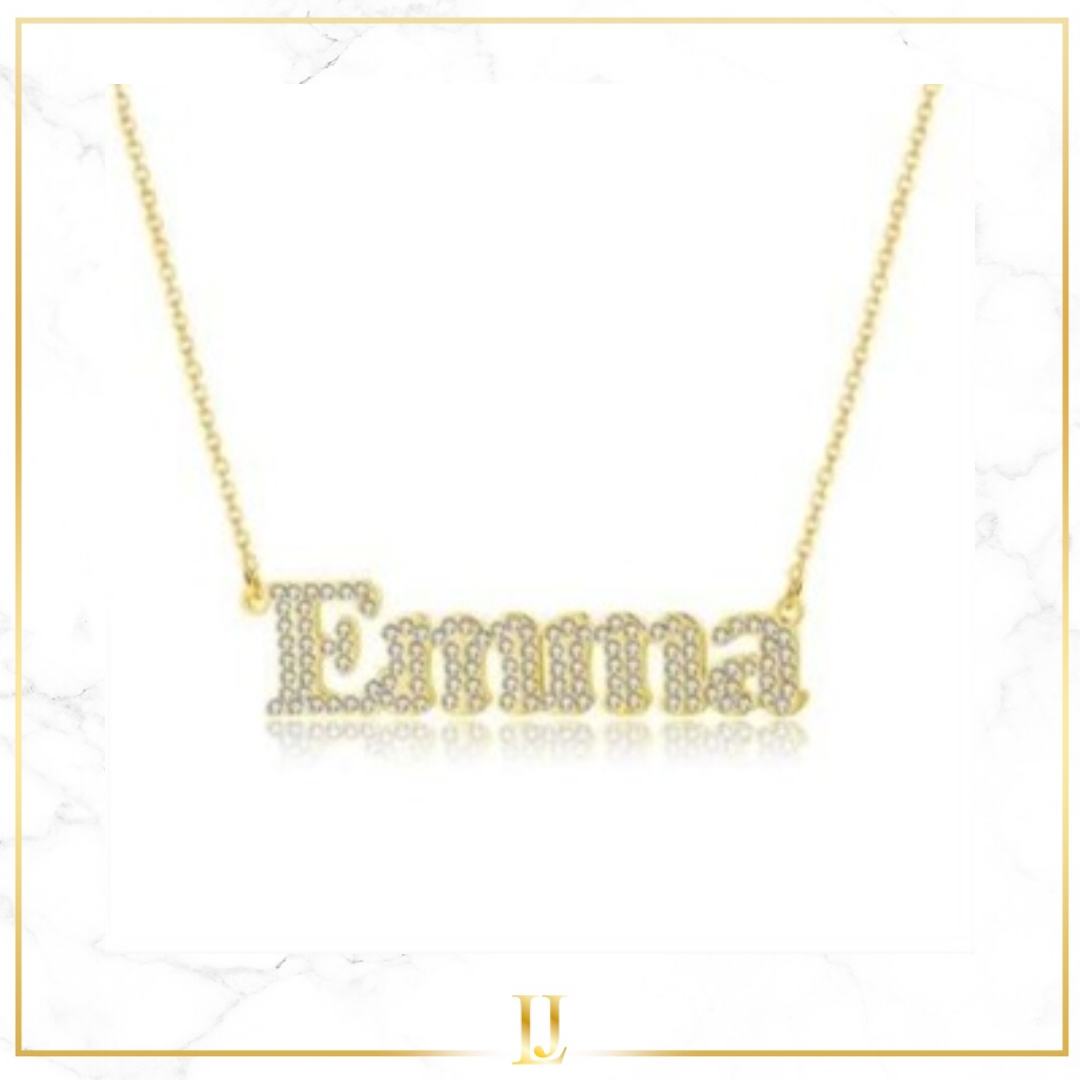 Personalized Iced Out Block Necklace - Limitless Jewellery