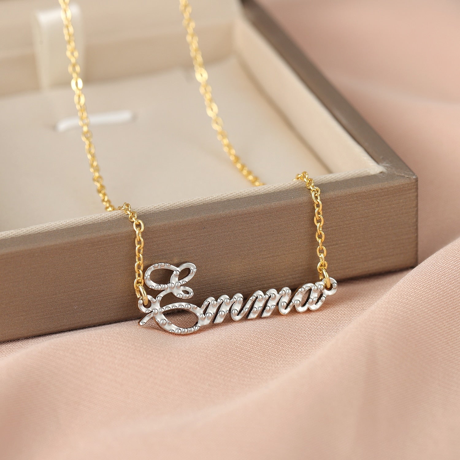 Custom Iced Script Name Necklace