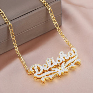Personalized Women's Jewelry with Butterfly and Flower Design