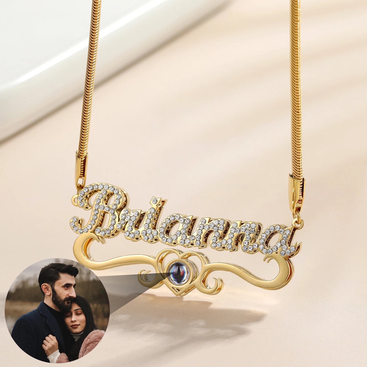 Personalized Projection Photo Necklace