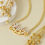 Personalized Double plated Heart Necklace