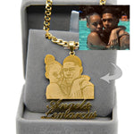 Personalized Photo with Nameplate Necklace