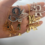 Personalized Butterfly Name Pendant