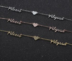 Personalized Heart Symbol Name Necklace