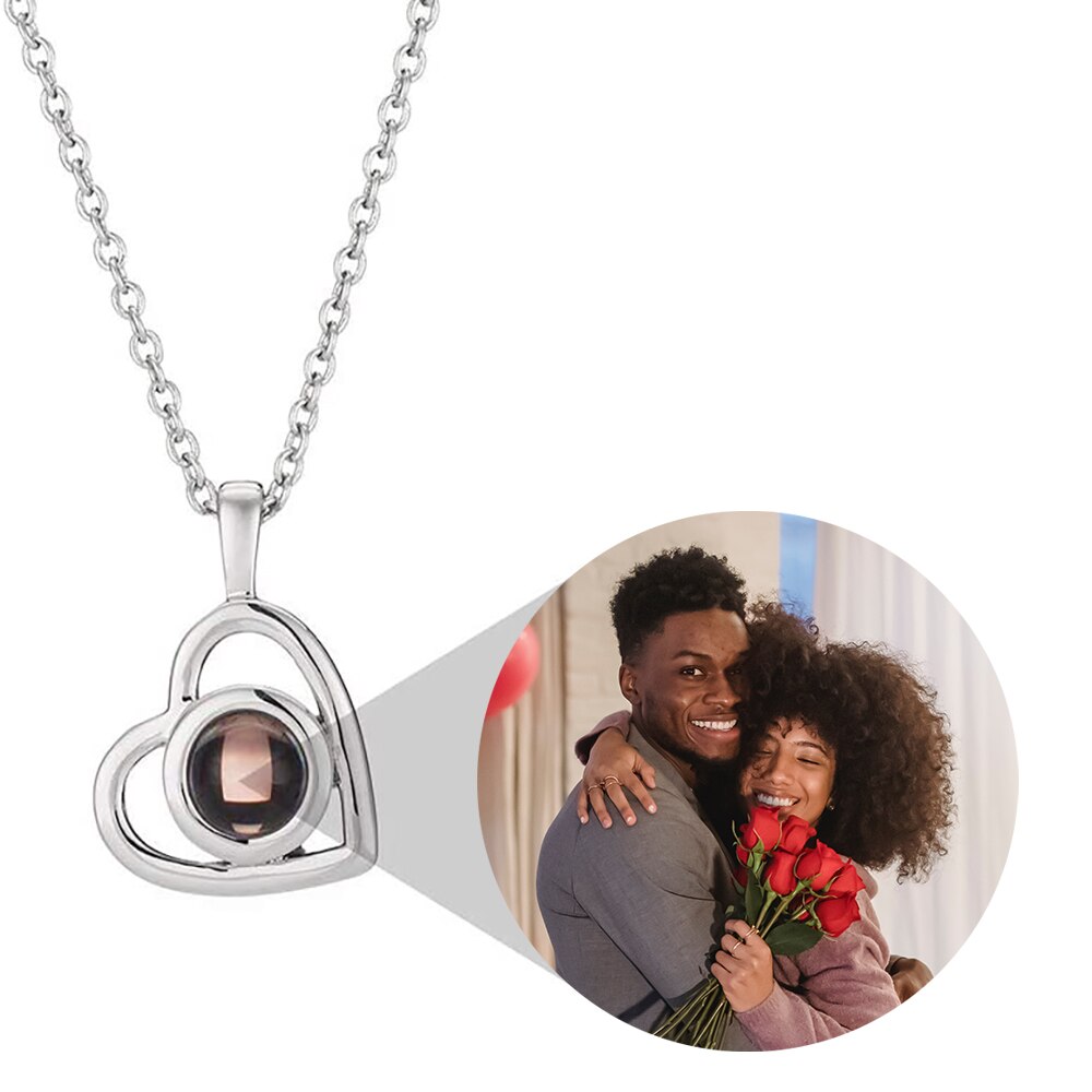 Heart Projection Photo Necklace