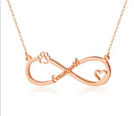 Personalized Paw & Heart Necklace