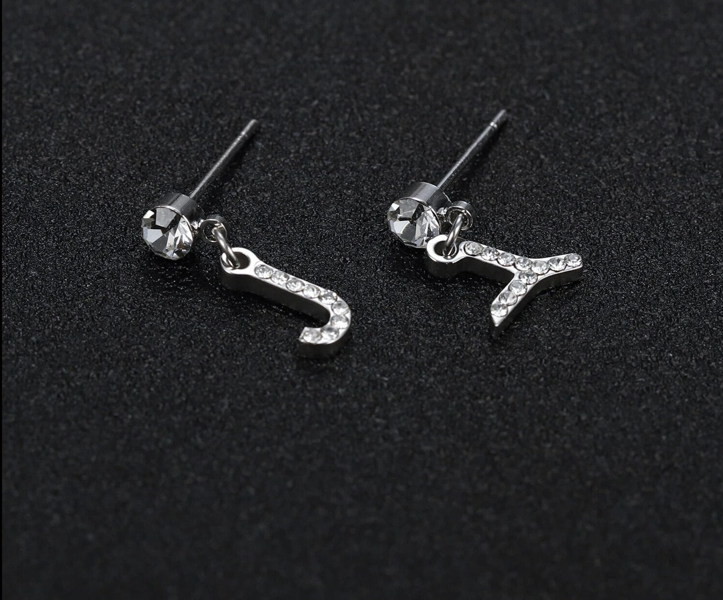 Personalized Stainless Steel Alphabet Stud Earrings