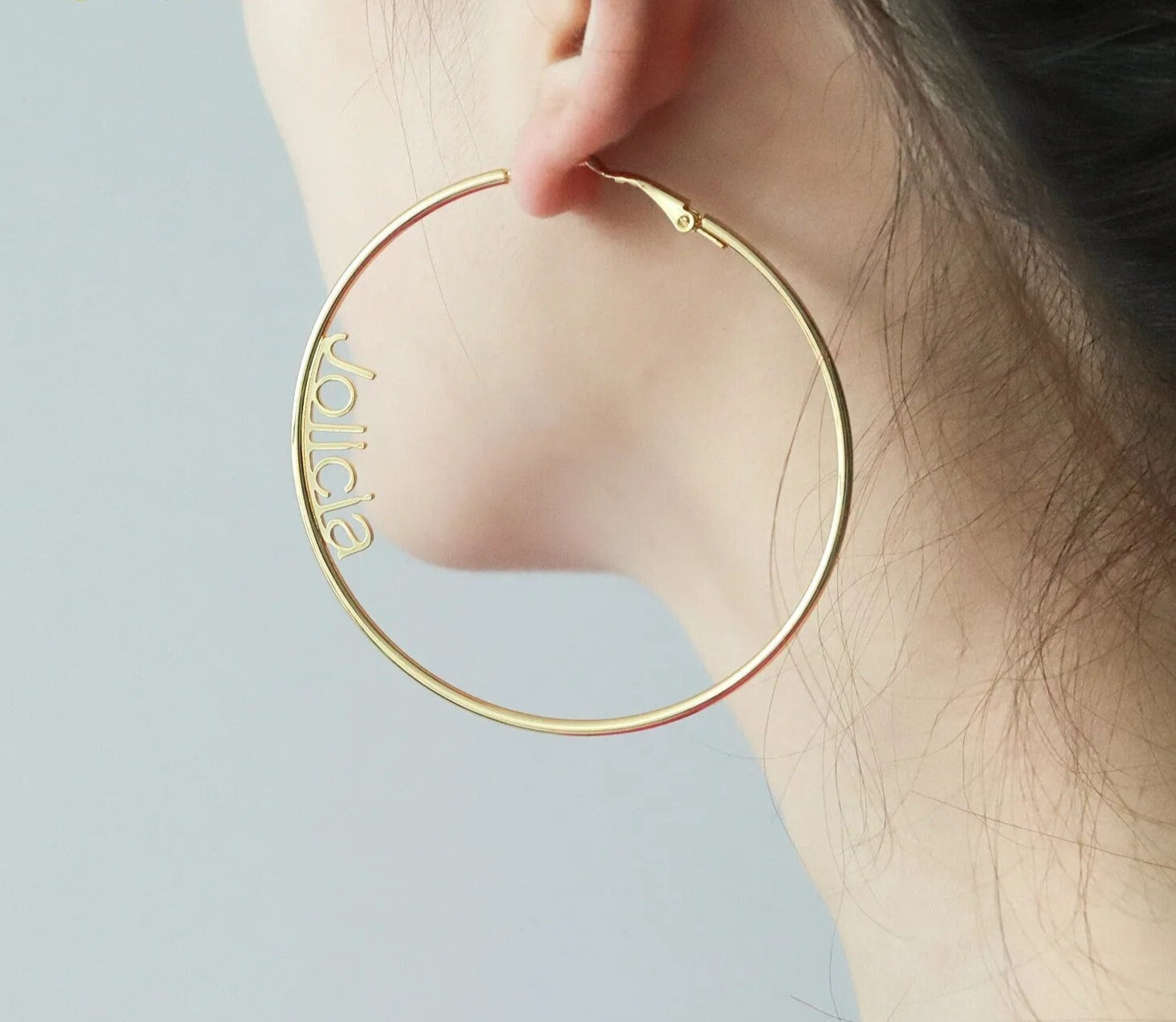 Personalized Classic Hoop Earrings