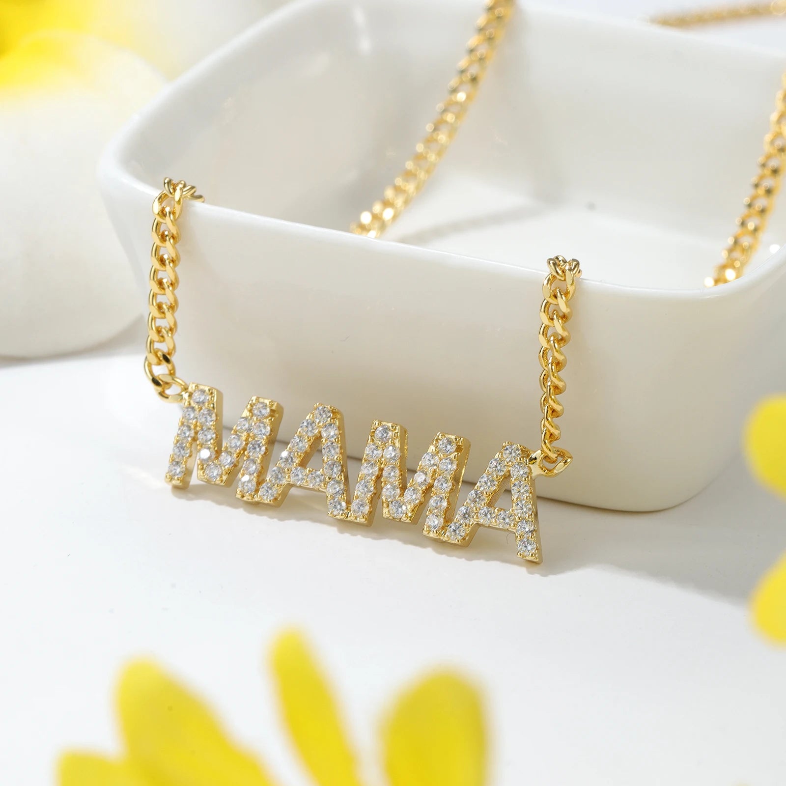 Personalized Zircon Iced Necklace