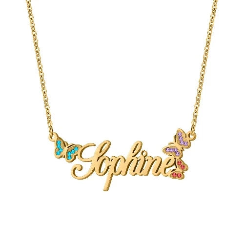 Personalized Colour Butterfly Necklace