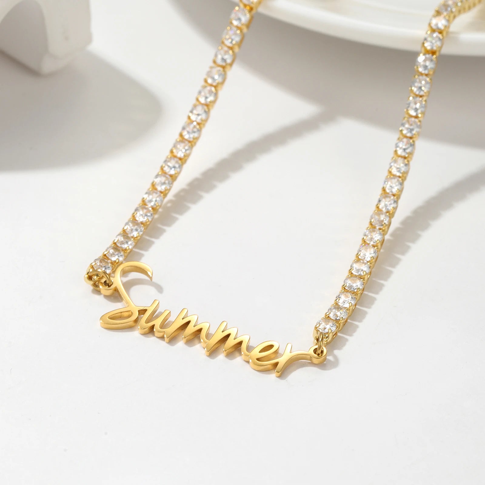 Personalized Signature Tennis Chain Necklace