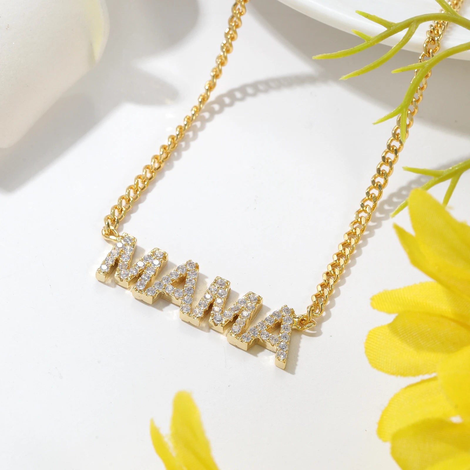 Personalized Zircon Iced Necklace