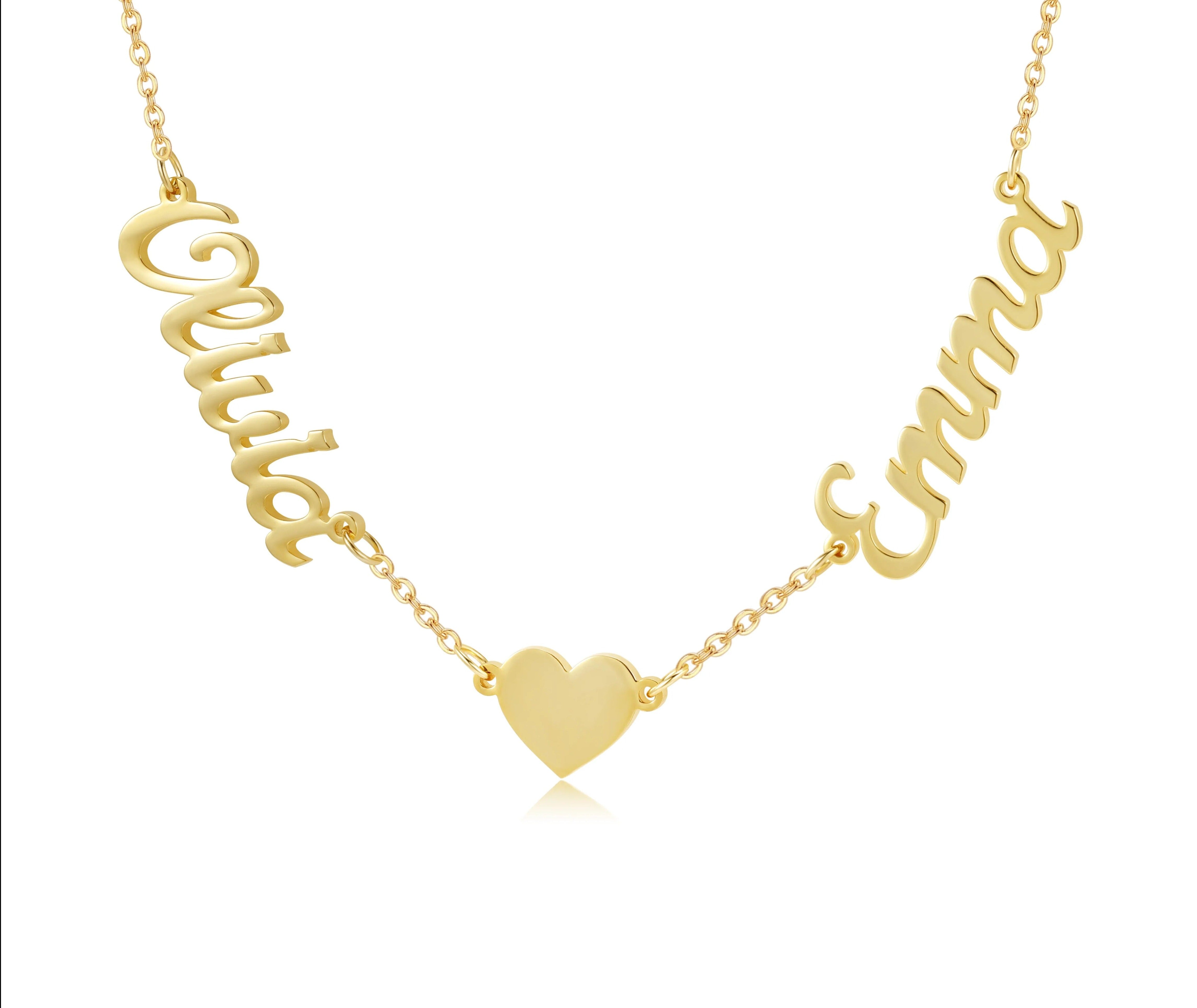 Personalized Heart Symbol Name Necklace