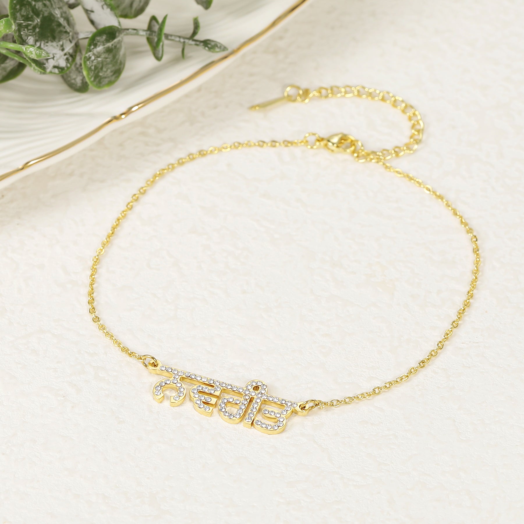 Icy Personalized Punjabi Anklet