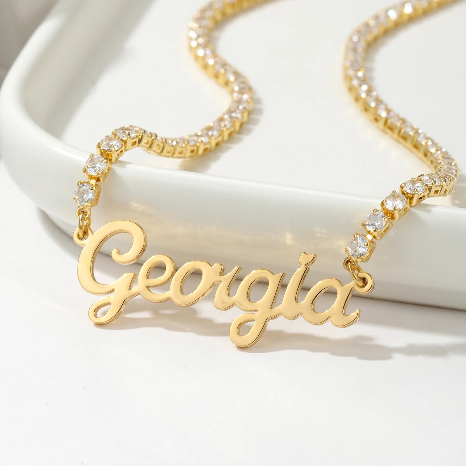 Personalized ICY Miami Tennis Necklace