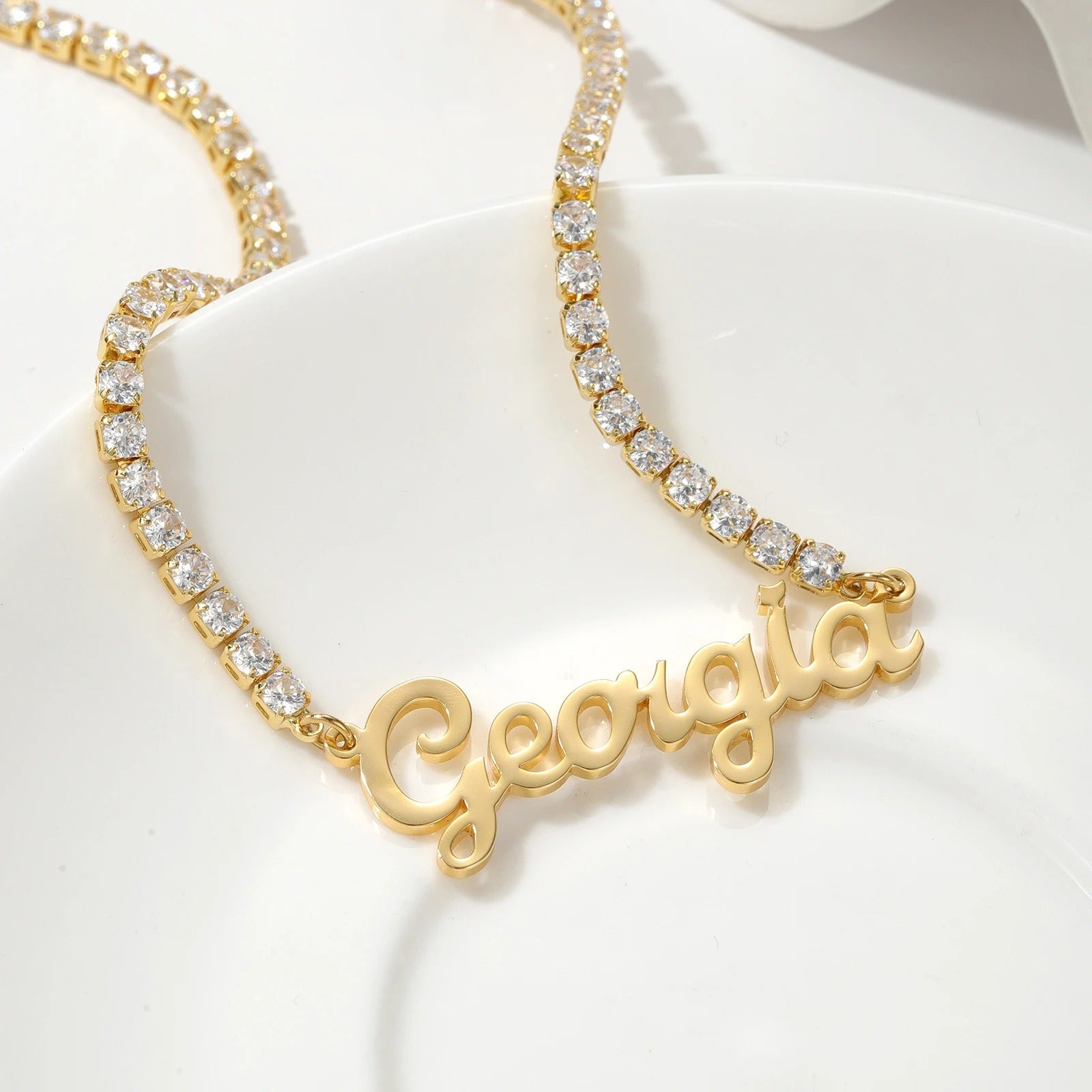 Personalized ICY Miami Tennis Necklace