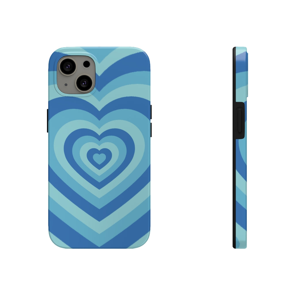 Blue Hearts iPhone Case