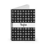Personalized Floral Print Spiral Notebook - Ruled Line