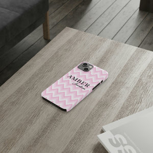 Personalized Wavy Pink iPhone Case