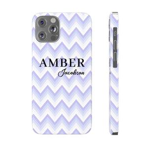 Personalized Purple Wavy iPhone Case