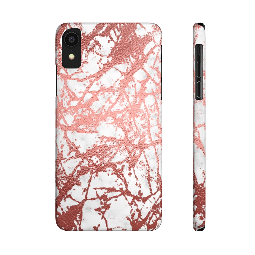 Marble with Rose Gold Accents Case Mate Slim Phone Case