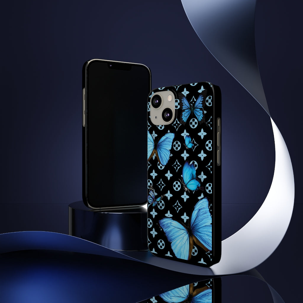 Butterfly Floral Print Slim Phone Case