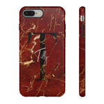 Red With Rose Gold Cracks Initial And Full Name